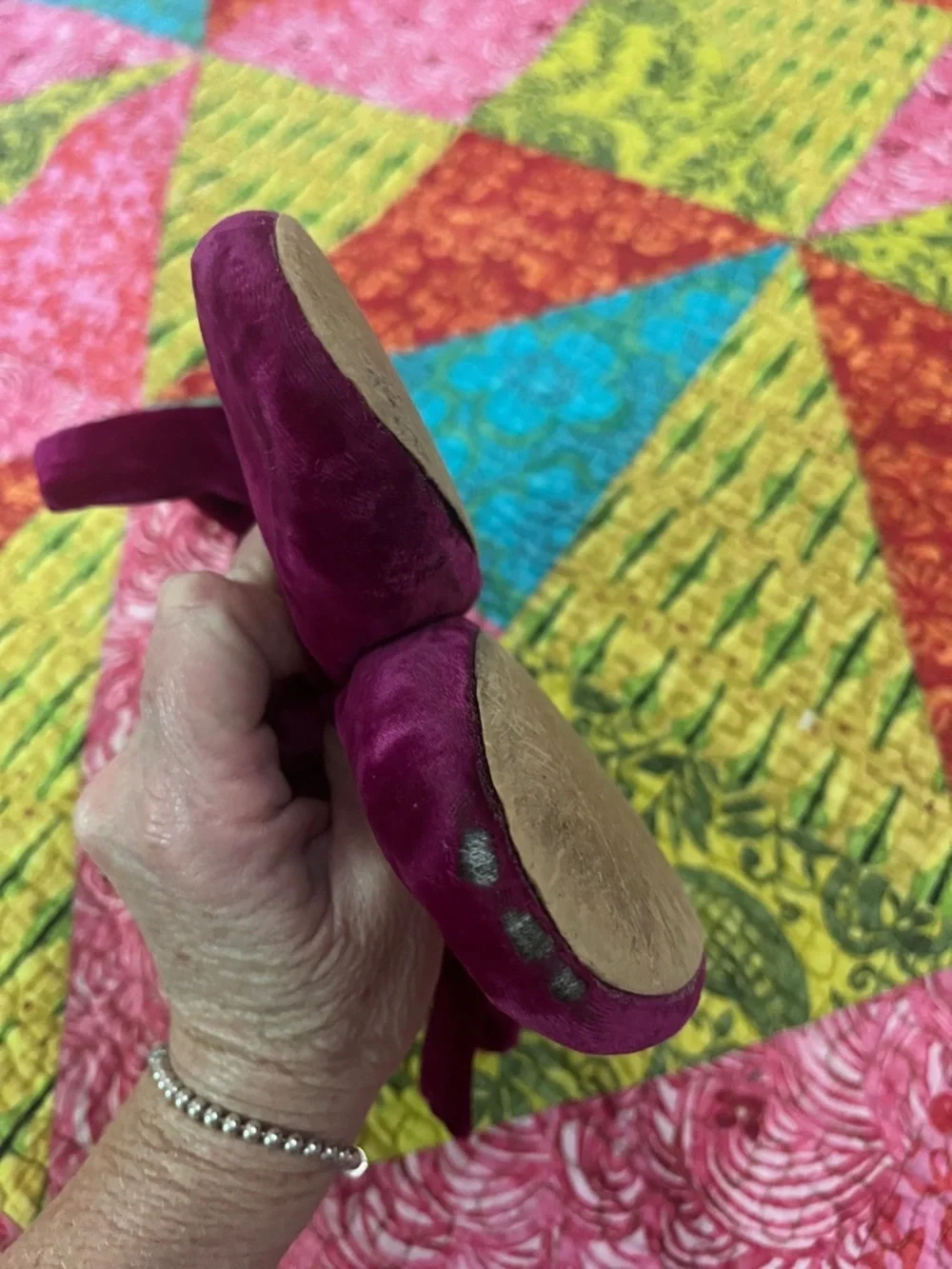Sam Edelman Kids Velvet Bow Flats - Fuchsia